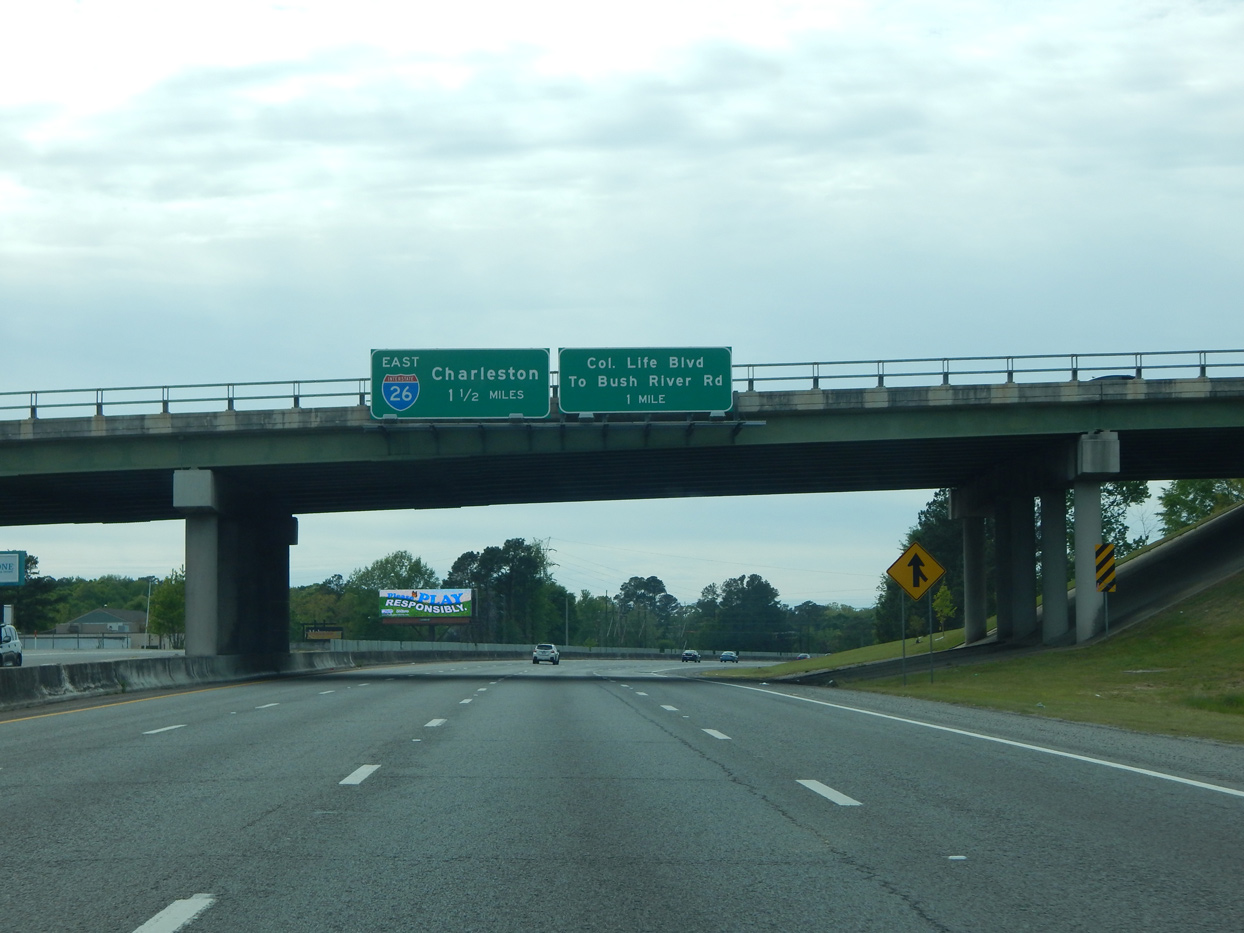 I-126/US 76 west at I-26 - Columbia, SC