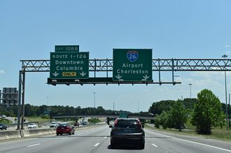 I-26/US 76 east at I-126 - Columbia, SC