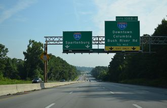 I-26 west at I-126/US 76 - Columbia, SC