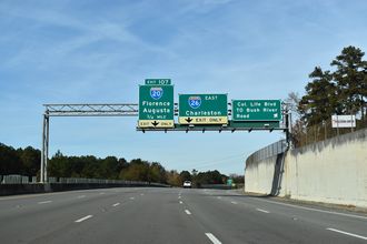 I-126/US 76 west at I-26 - Columbia, SC
