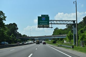 I-126/US 76 west at I-26 - Columbia, SC