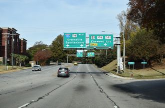 U.S. 21/176/321 North at Interstate 126 in Columbia, South Carolina