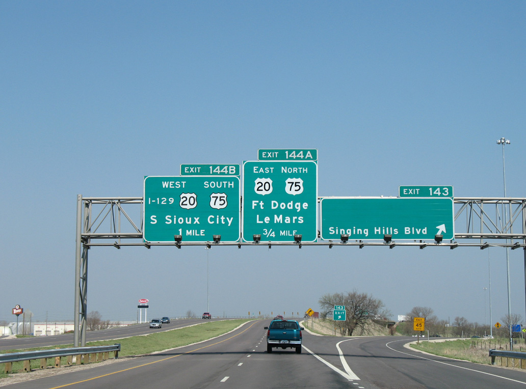 I-29 north at I-129/US 20-75 - 2007