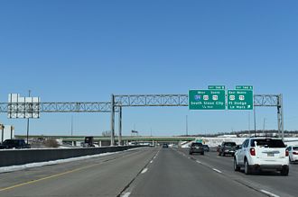 I-29 north at I-129/US 20-75 - Sioux City, IA