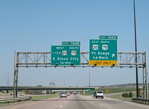 I-29 north at I-129/US 20-75 - 2007