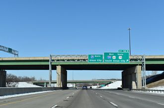 I-29 north at I-129/US 20-75 - Sioux City, IA