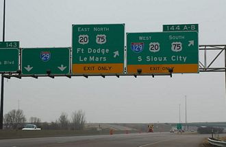 I-29 south at I-129/US 20-75 - 2005