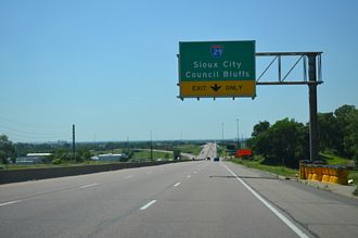 US 20/75 west at I-29/129 - Sioux City, IA