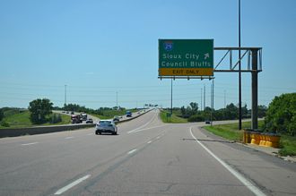 US 20/75 west at I-29/129 - Sioux City, IA