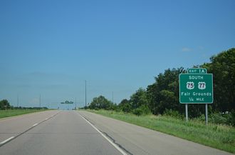 US 20 east at I-129/US 75-77 - South Sioux City, NE