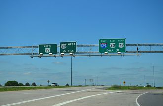 U.S. 75/77 North at Interstate 129 in South Sioux City, Nebraska