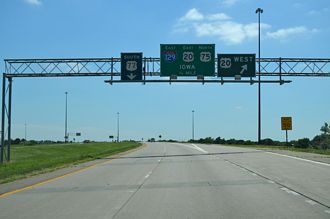 US 77 south at I-129/US 20-75 - South Sioux City, IA