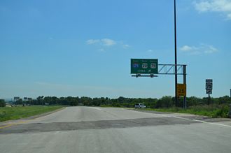 US 77 south at I-129/US 20-75 - South Sioux City, IA