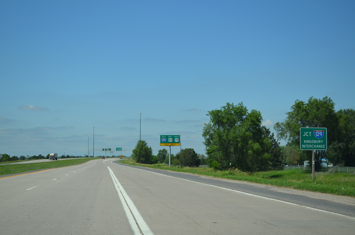 US 75/77 north at I-129/US 20 - South Sioux City, NE
