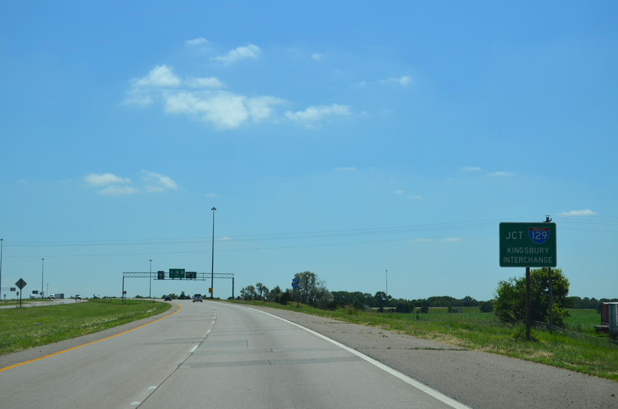 US 77 south at I-129/US 20-75 - South Sioux City, IA