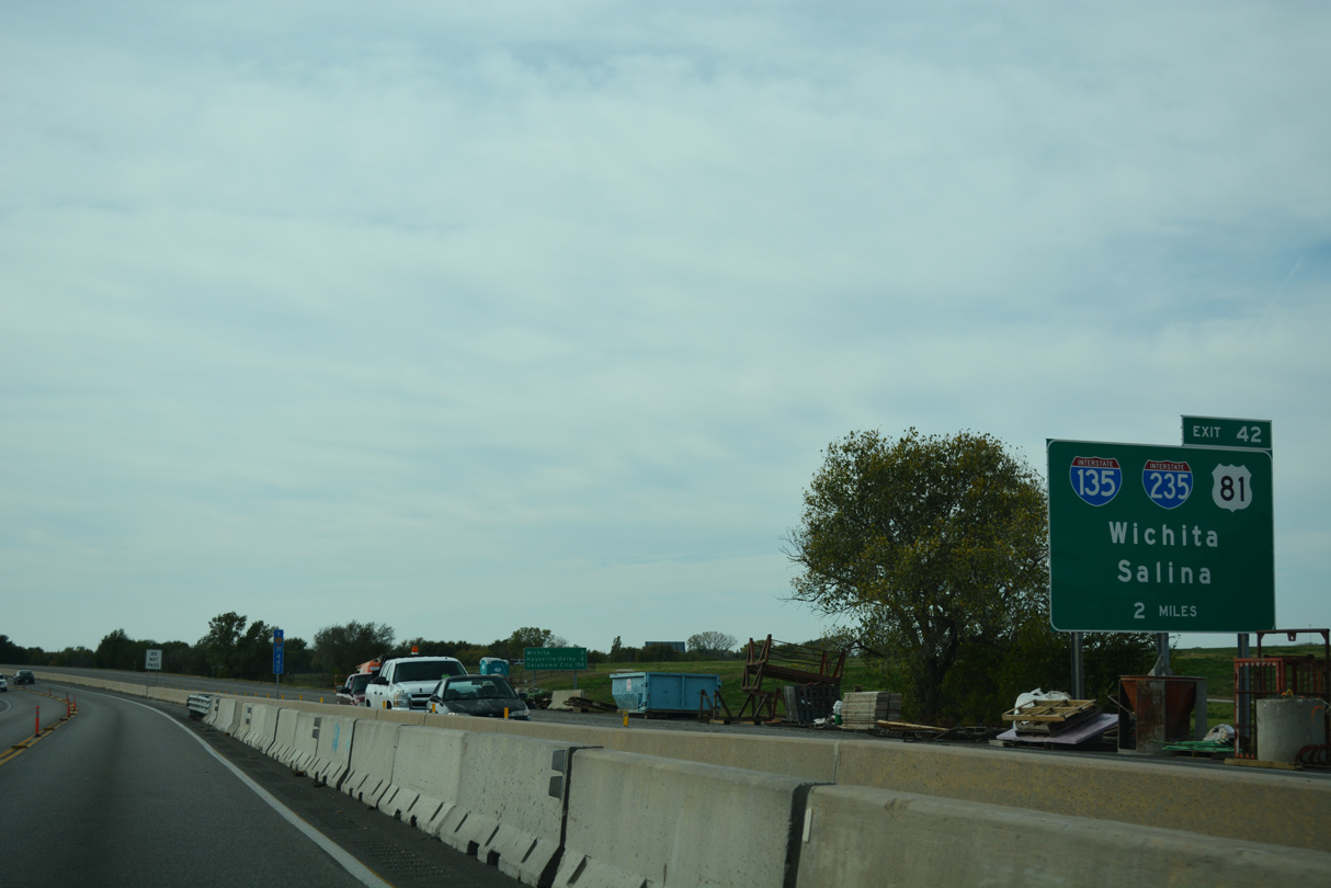 I-35/Kansas Tpk south at I-135 - Wichita