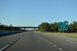 I-35/Kansas Tpk north at I-135 - Wichita