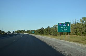 I-35/Kansas Tpk north at I-135 - Wichita