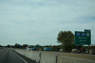 I-35/Kansas Tpk south at I-135 - Wichita