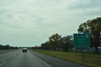 I-35/Kansas Tpk south at I-135 - Wichita
