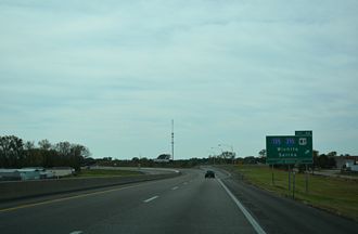 I-35/Kansas Tpk south at I-135 - Wichita