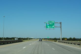 I-135/US 81 north at I-70/US 40 - Salina, KS