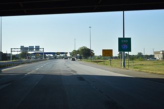 I-135 south at I-35/Kansas Tpk - Wichita