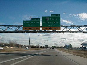 I-135 south at US 81 - Wichita, KS - 2002