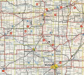 Central Kansas - 1965 Map
