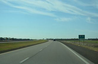 US 81 south at I-70/135-US 40 - Elm Creek Twp, KS