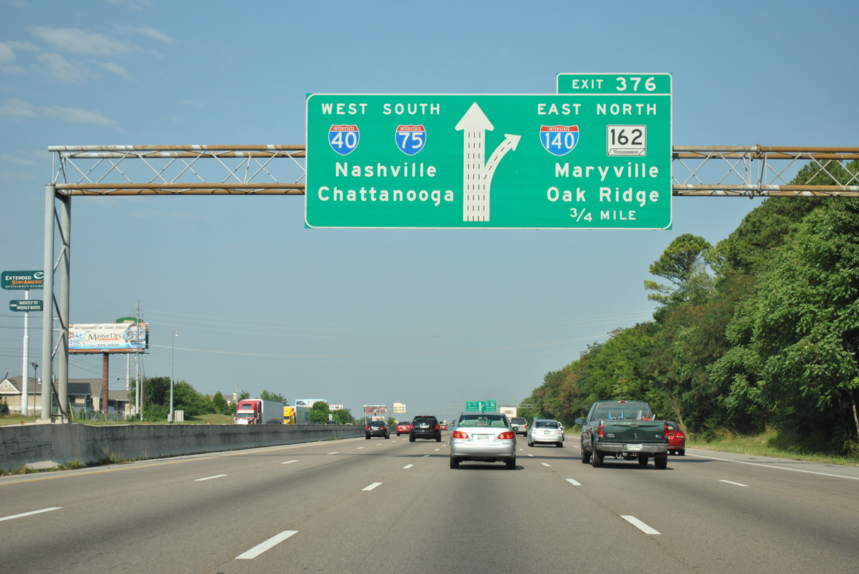 I-40/75 west at I-140/SR 162 - Knoxville, TN