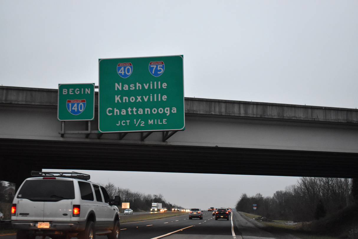 I-140 east at I-40/75 - Knoxville, TN