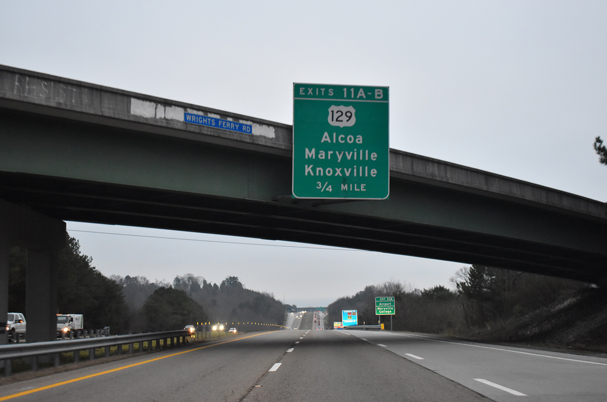 I-140 east at US 129/SR 162 - Alcoa, TN
