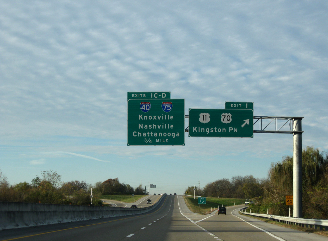 I-140 west at I-40/75 - Knoxville, TN