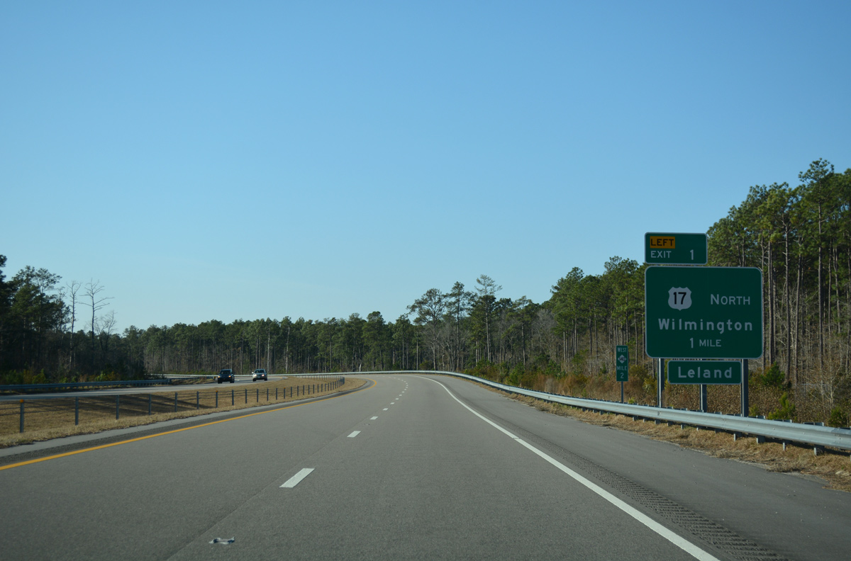 I-140 west at US 17 - Bishop, NC
