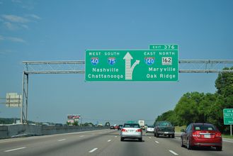 I-40/75 west at I-140/SR 162 - Knoxville, TN