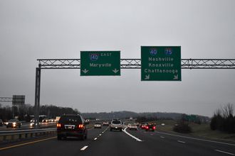 I-140 east at I-40/75 - Knoxville, TN