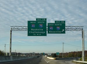 I-140 west at I-40/75 - Knoxville, TN
