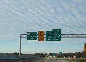 I-140 west at I-40/75 - Knoxville, TN