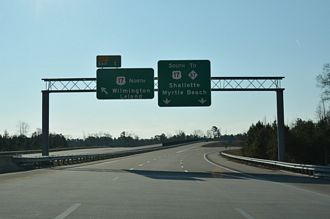 I-140 west at US 17 - Bishop, NC