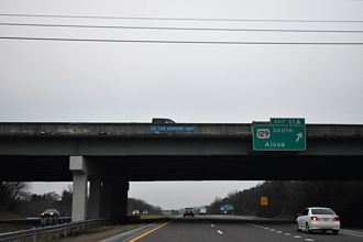 SR 162 north at I-140/US 129 - Alcoa, TN
