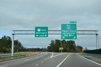 US 17 north at I-140 - Bishop, NC