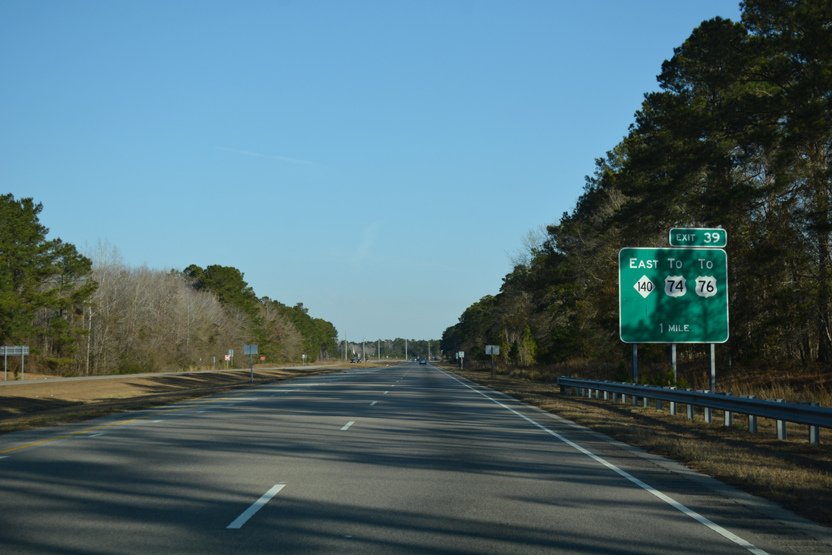 US 17 north at I-140 - Bishop, NC