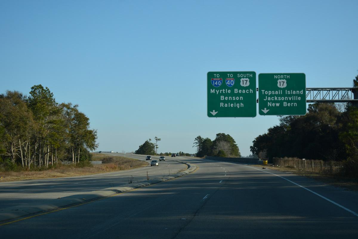US 17 north at I-140 - Wilmington, NC