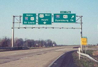 I-55/US 61 north at I-155/US 412 - 2001
