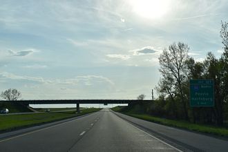 I-55 south at I-155 - Lincoln, IL