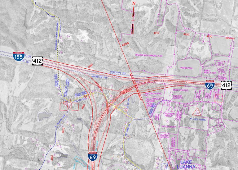 I-69/155 Interchange Schematic