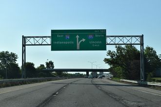 I-74 east at I-155 - East Peoria, IL
