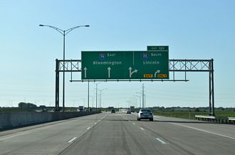 I-74 east at I-155 - Morton, IL