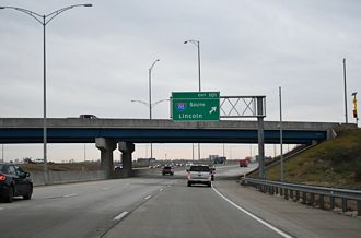 I-74 West at Interstate 155 in Morton, Illinois